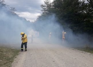 «Todas las fuerzas están abocadas a sofocar el incendio en Tolhuin»
