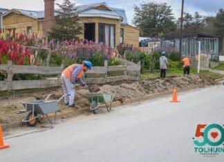 Comienza la primer etapa del plan de veredas en Tolhuin