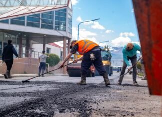 La municipalidad realizó trabajos de repavimentación en la calle 12 de octubre