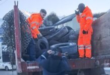 La municipalidad de Ushuaia llevó adelante la recolección de neumáticos fuera de uso