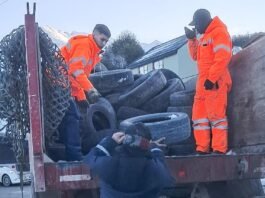 La municipalidad de Ushuaia llevó adelante la recolección de neumáticos fuera de uso